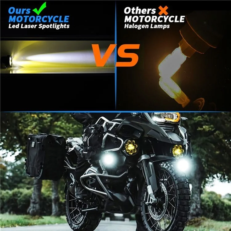 JP-V69 Мотоцикл Внедорожный Автомобиль Светодиодные Светодиоды Spotlight Yellow+белый Строб Красный+синий Предупреждение Фары