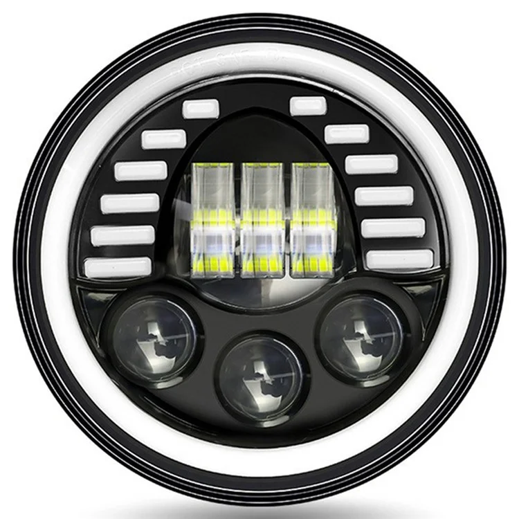 7-inch Car SUV Off-Road Motorcycle High Low Beam Light Halo Angel Eyes LED Round DRL Turn Signal Light