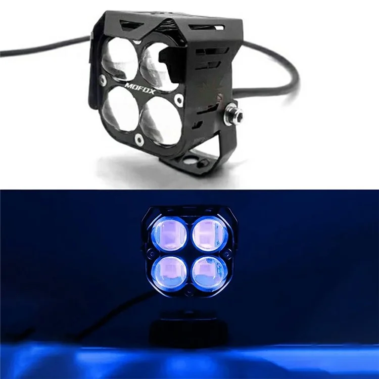W06 30W High Brightness LED Car Driving Light SUV Off-Road Vehicle Spotlight - White+Yellow+Blue