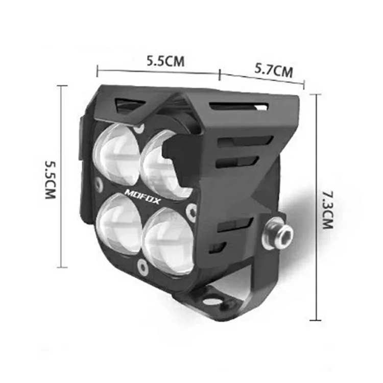 W06 30W High Brightness LED Car Driving Light SUV Off-Road Vehicle Spotlight - White+Yellow+Blue
