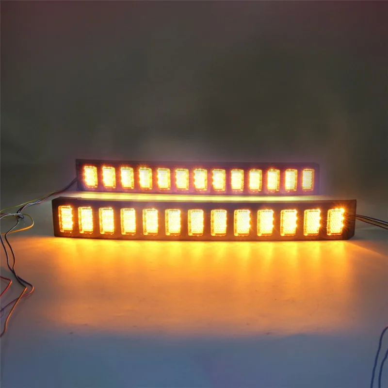 WINAUTO MCL1008AYB Für Prado 2024 Dreifarbige LED-Tagfahrlichter mit fließendem Blinkersignal