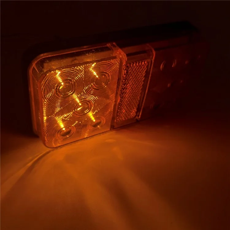 Kit de feux arrière de remorque à 10 LED A4138 pour véhicules de 12 V Truck Water Resistant Turn Signal Light with Cable Ties - Type H Set