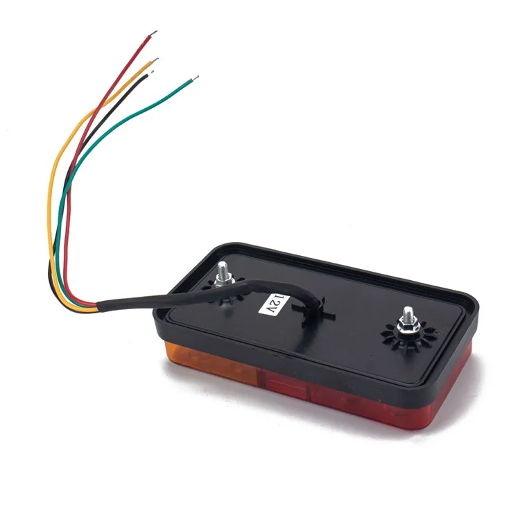 Kit de feux arrière à 10 LED A4135 pour camion de 12 V, remorque, véhicules Ensemble de feux de direction résistant à l'eau avec câble à 5 noyaux de 8 m / feu de position / feu de plaque d'immatriculation - Type F Set