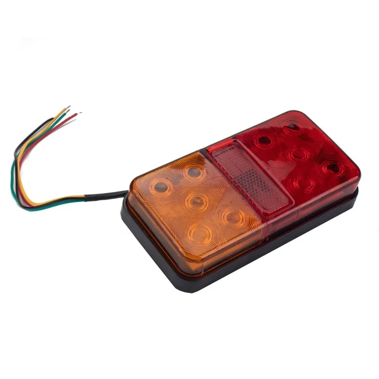 A4133 Kit de Feux Arrière à 10 Lel Résistant à L'eau Pour Camion 12v, Véhicules de Remorque Tournez le Signal Avec un Câble de 8 m de 5 Mètres / Attaches de Câble / Éclairage de la Plaque D'immatriculation - Type D Set