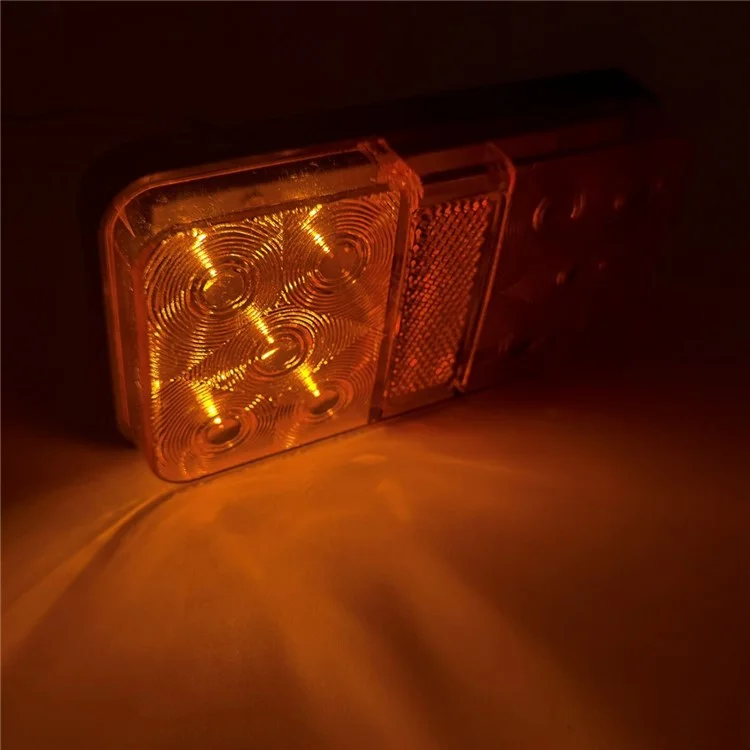 A4134 Kit de Feux Arrière Imperméable à 10 Led Pour Camion 12v, Remorque, Véhicules Tourne le Signal Avec un Câble de 8 m de 5 Mètres / Attaches de Câble / Éclairage de la Plaque D'immatriculation - Type E Set