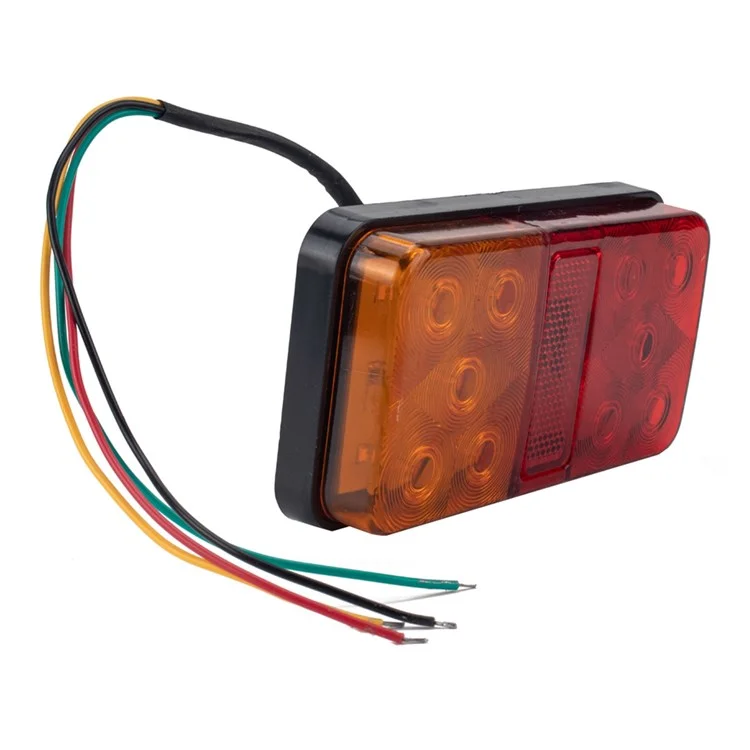 A4086 Kit de Feux Arrière de la Remorque à 10 Led Pour Véhicules de Camion 12V Tiraning Signal de Virage Avertissement Avec un Câble de 8 m de 5 Mètres - Tapez un Ensemble