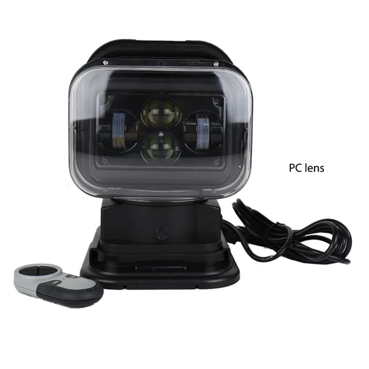 HS-SS60 7-Inch 60W DC 12-24V 5000LM 6000K Wireless Remote Control LED Search High Bay Lights Spotlights