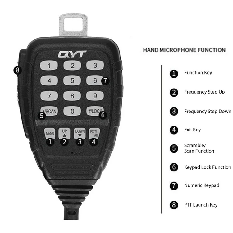 Stazione radio per auto QYT-8900R Mini con accendisigari, radio per auto wireless con display LCD (versione standard)