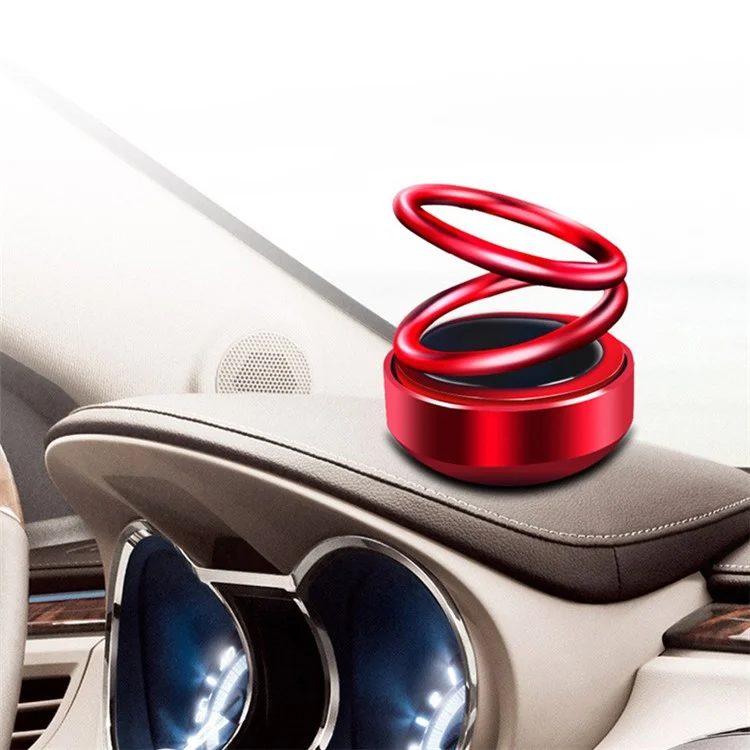 CHEGES Solar Powered Car Ornament Perfume Holder Aluminum Alloy Suspension Aromatherapy Air Freshener Stand - Silver