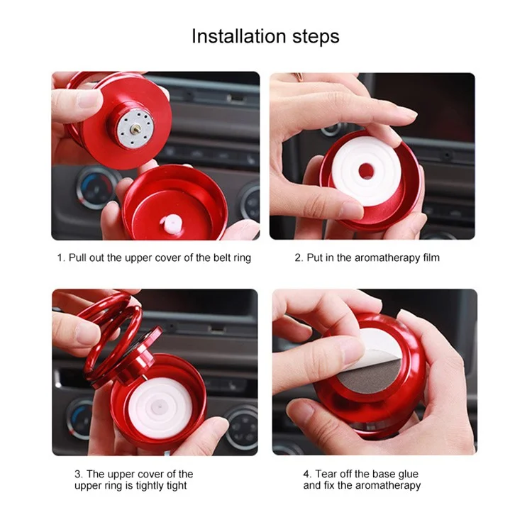 CHEGES Solar Powered Car Ornament Perfume Holder Aluminum Alloy Suspension Aromatherapy Air Freshener Stand - Silver