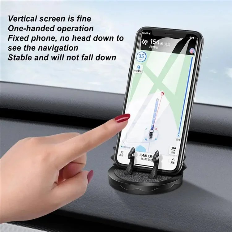 9764 360 Grad Drehung Strass Pfau Autotelefon Halter Parknummer Platte - Grün