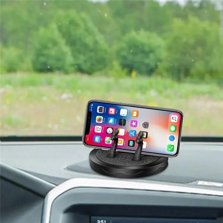 9764 360 Grad Drehung Strass Pfau Autotelefon Halter Parknummer Platte - Grün