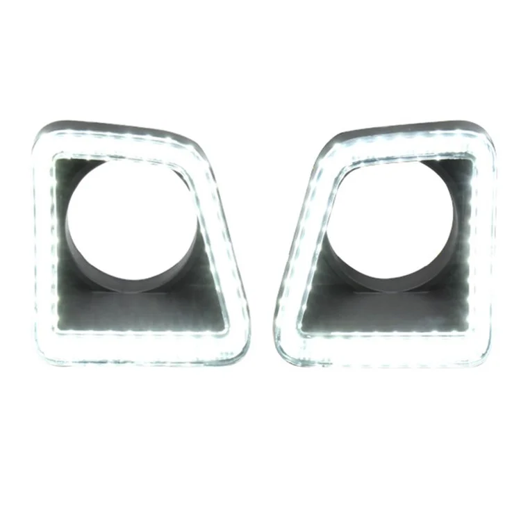 1Pair Decoration Lamp for Toyota Tundra 2014-2021 LED Lights Yellow / White Dual-Color Daytime Running Lights