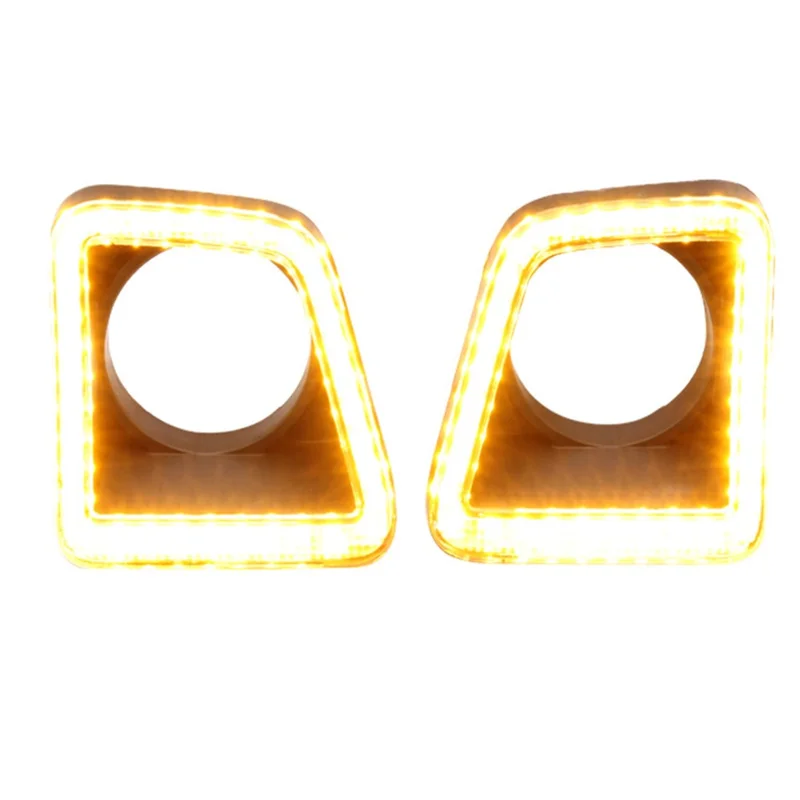 1Pair Decoration Lamp for Toyota Tundra 2014-2021 LED Lights Yellow / White Dual-Color Daytime Running Lights