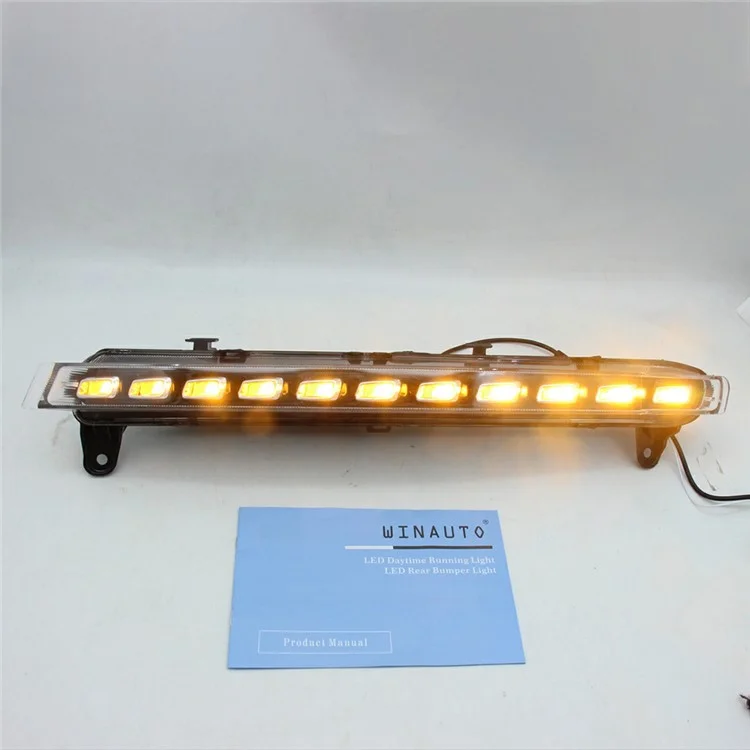 WINAUTO MCL065BMY For Q7 2006-2009 1 Pair LED Daytime Running Light Car Turn Signal Lamp