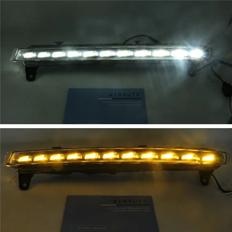 WINAUTO MCL065BMY For Q7 2006-2009 1 Pair LED Daytime Running Light Car Turn Signal Lamp