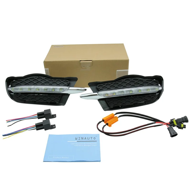 WINAUTO MCL096A 2PCS LED Lights Daytime Running Lamps for W204 2008 2009 2010 C200 C260 C300