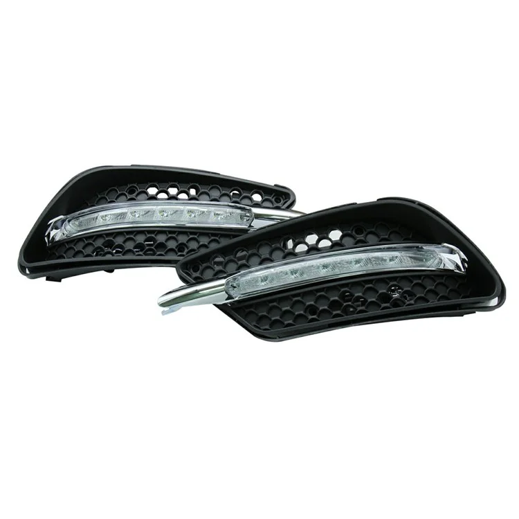 WINAUTO MCL096DCP For C-Class W204 AMG 2008 2009 2010 C200 C260 C300 1 Pair White LED Daytime Running Light
