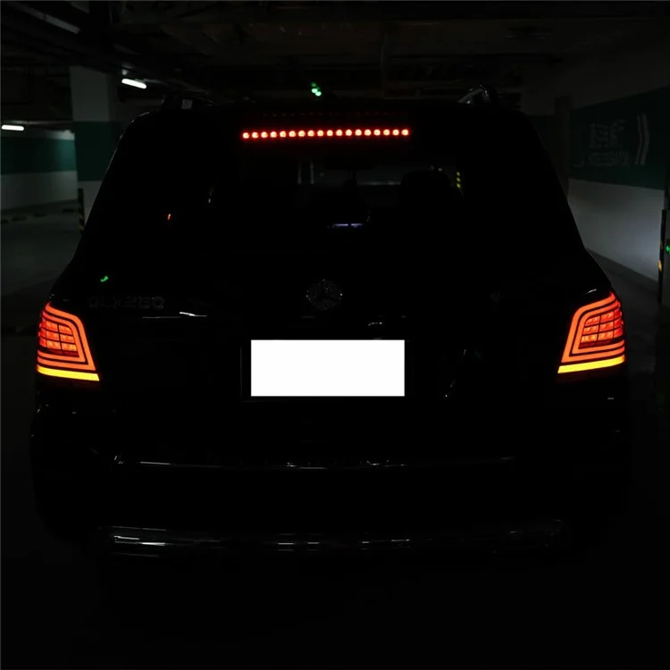 WINAUTO 2Pcs Car LED Feux arrière pour GLK 2007-2015 Multi-fonction Clignotant - Noir transparent