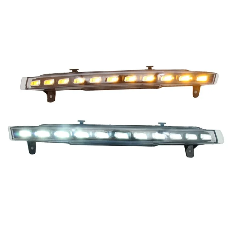 WINAUTO 1 Paar wasserdichte LED-DRL-Leuchten für Q7 2010-2015 Fließende Blinkerleuchte