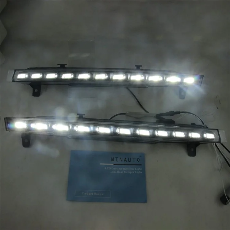 WINAUTO 1 Paar wasserdichte LED-DRL-Leuchten für Q7 2010-2015 Fließende Blinkerleuchte