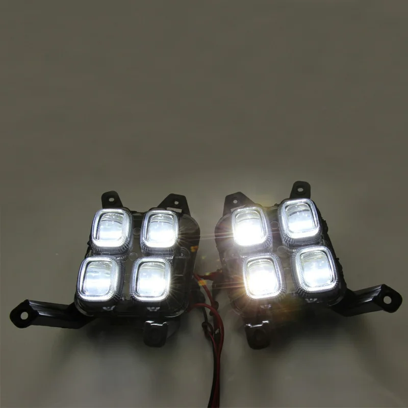 WINAUTO dla Kia KX5 / ACE 2015-2017 1 Para lamp do jazdy dziennej Wodoodporne światła LED DRL