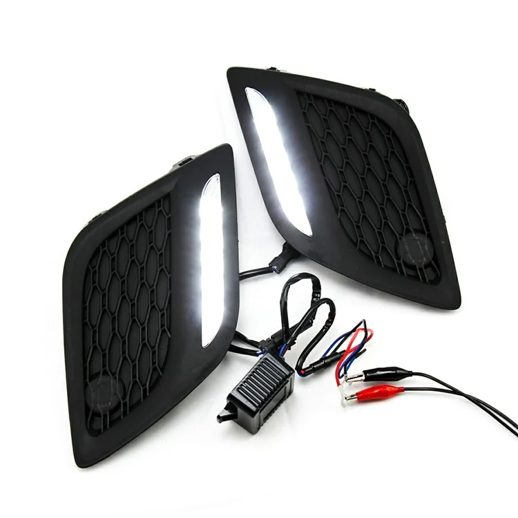 WINAUTO For XC60 2009-2013 1 Pair Daytime Running Lamp Super Bright LED Car DRL Light