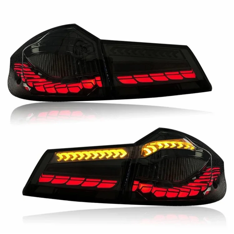 WINAUTO 2 pièces Feu arrière LED pour 5-Series G30 / G38 (2018-2020) PP+Acrylique Clignotant
