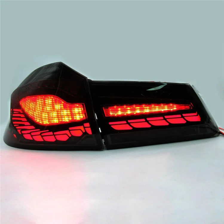 WINAUTO 2 pièces Feu arrière LED pour 5-Series G30 / G38 (2018-2020) PP+Acrylique Clignotant