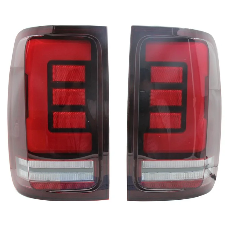 WINAUTO 2 pièces pour Amarok 2008-2019 Feux arrière LED Voiture - Frein Signal de Changement de Direction Lumière - Rouge