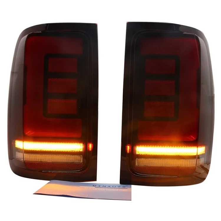 WINAUTO 2 pièces pour Amarok 2008-2019 Feux arrière LED Voiture - Frein Signal de Changement de Direction Lumière - Rouge