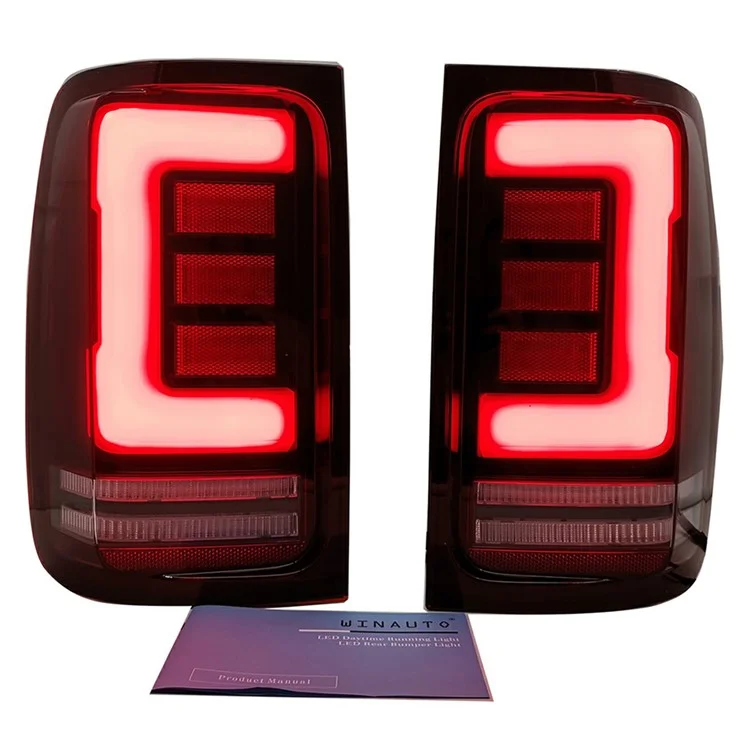 WINAUTO 2 pièces pour Amarok 2008-2019 Feux arrière LED Voiture - Frein Signal de Changement de Direction Lumière - Rouge