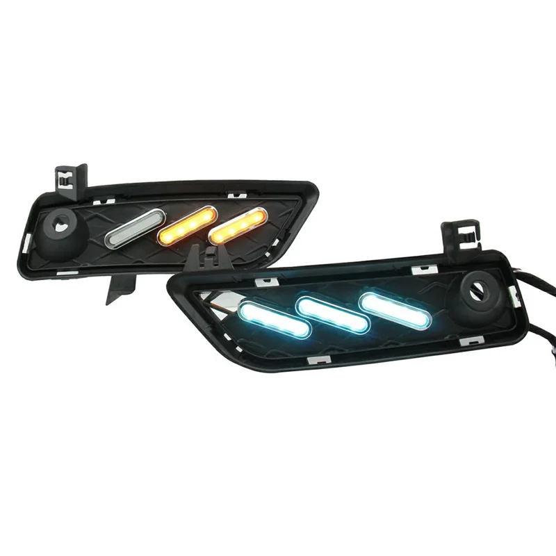 WINAUTO 3 Color Flowing LED Daytime Running Light for X3 F25 2009-2013 Turn Signal Lamp