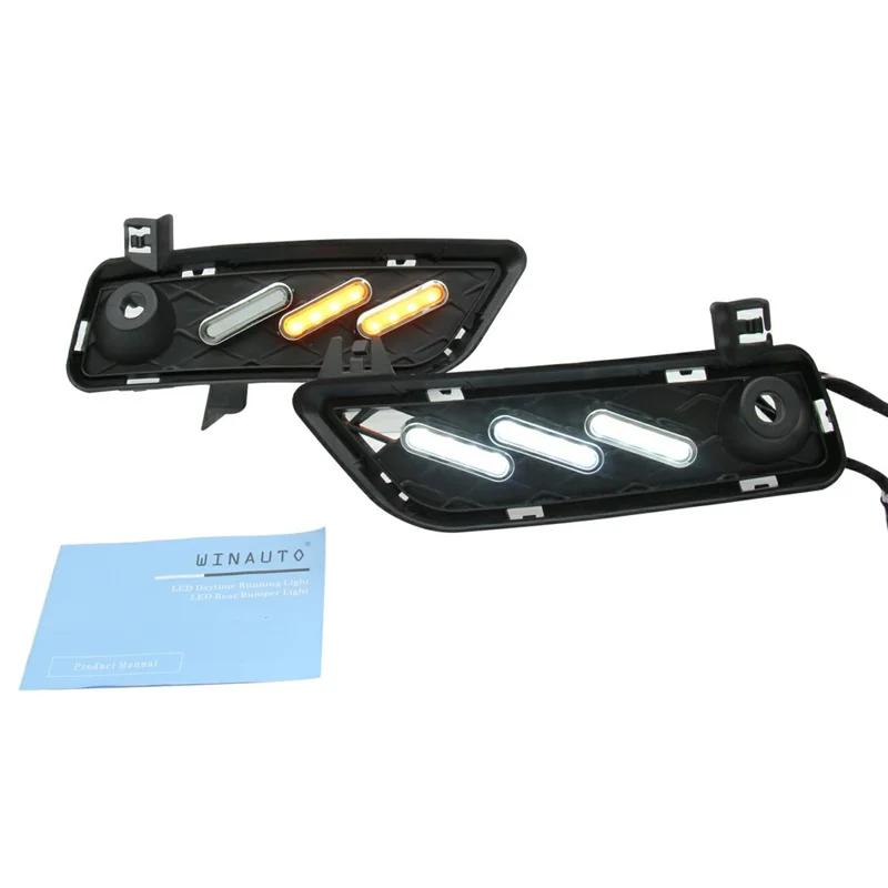 WINAUTO 3 Color Flowing LED Daytime Running Light for X3 F25 2009-2013 Turn Signal Lamp