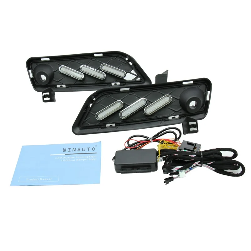 WINAUTO 3 Color Flowing LED Daytime Running Light for X3 F25 2009-2013 Turn Signal Lamp