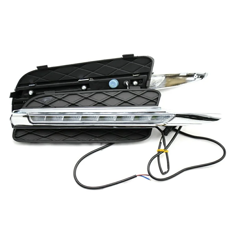 WINAUTO 1 Pair LED Daytime Running Lights for X5 E70 (2007-2010) Electroplating Clear Driving Light