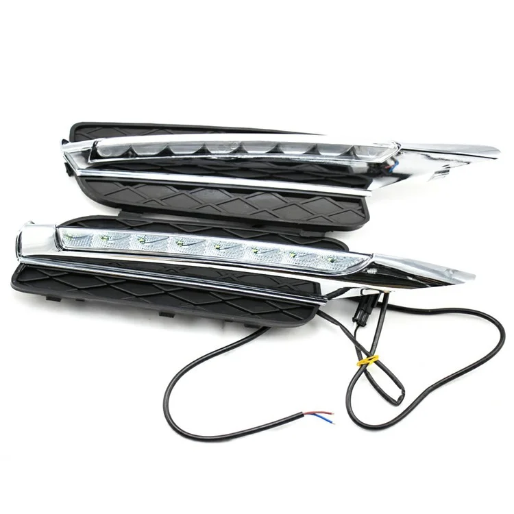 WINAUTO 1 Pair LED Daytime Running Lights for X5 E70 (2007-2010) Electroplating Clear Driving Light
