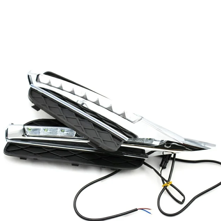 WINAUTO 1 Pair LED Daytime Running Lights for X5 E70 (2007-2010) Electroplating Clear Driving Light