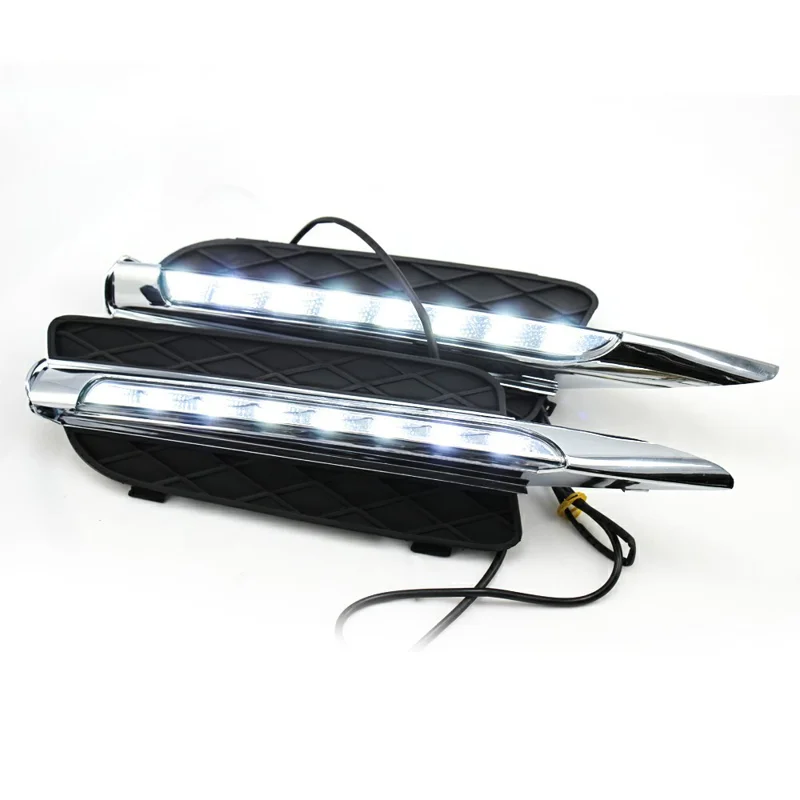 WINAUTO 1 Pair LED Daytime Running Lights for X5 E70 (2007-2010) Electroplating Clear Driving Light