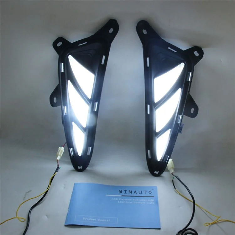 WINAUTO 1 Pair Daytime Running Lamp for Toyota C-HR / IZOA 2017-2020 Car Light with Dual-Way Function