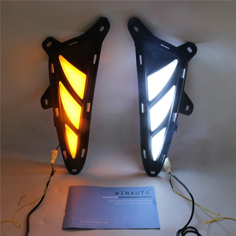 WINAUTO 1 Pair Daytime Running Lamp for Toyota C-HR / IZOA 2017-2020 Car Light with Dual-Way Function