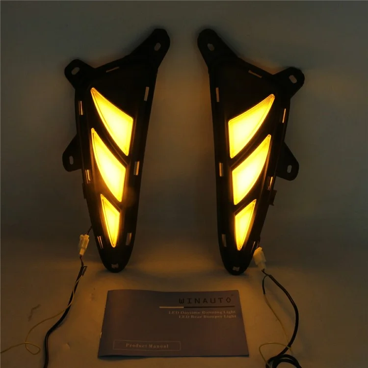 WINAUTO 1 Pair Daytime Running Lamp for Toyota C-HR / IZOA 2017-2020 Car Light with Dual-Way Function