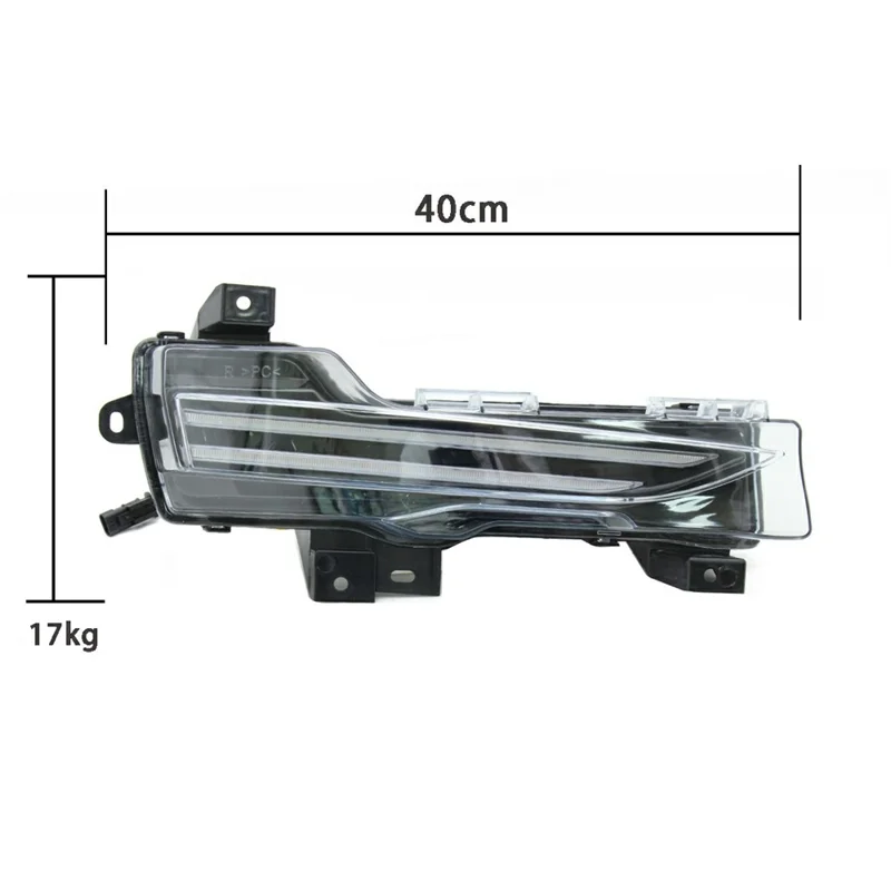 WINAUTO 1 Pair for Tesla Model 3 / Y Dual Color LED Daytime Running Lights Turn Signal Lamps