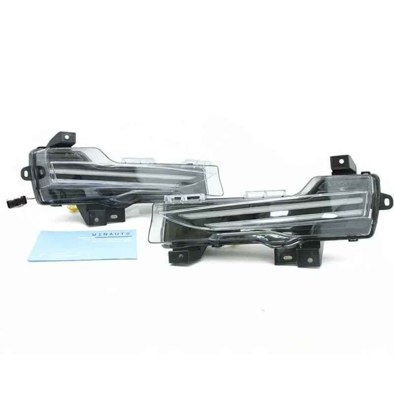 WINAUTO 1 Pair for Tesla Model 3 / Y Dual Color LED Daytime Running Lights Turn Signal Lamps