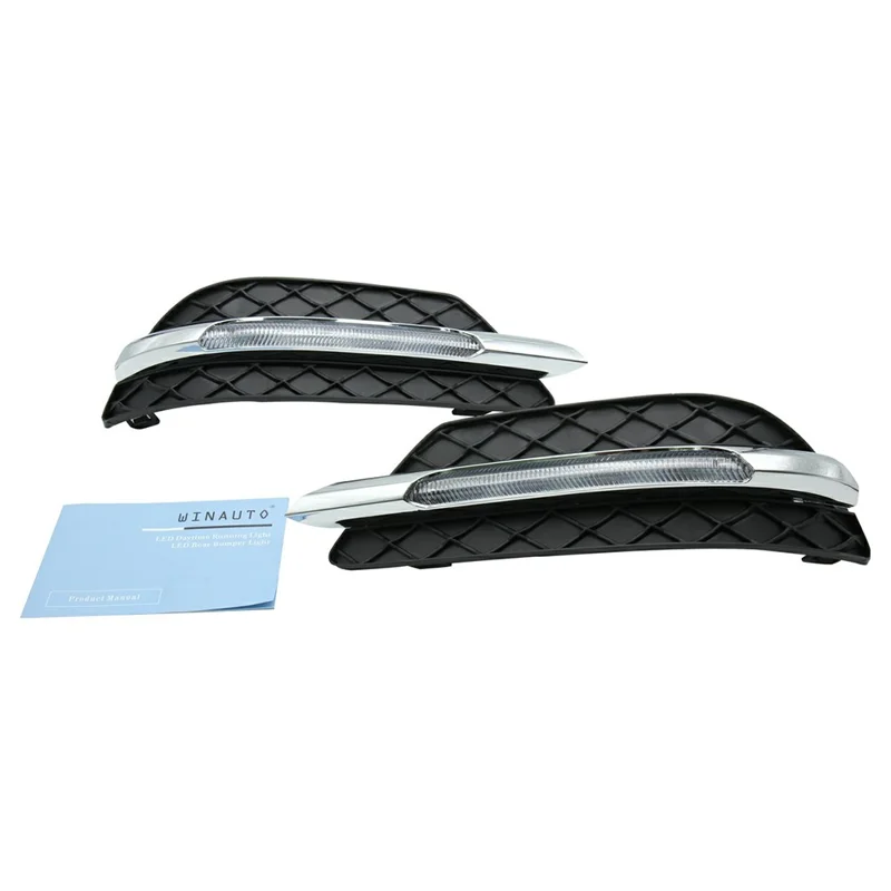 WINAUTO 1 Pair LED Daytime Running Lights for C-Class W204 2011-2012
