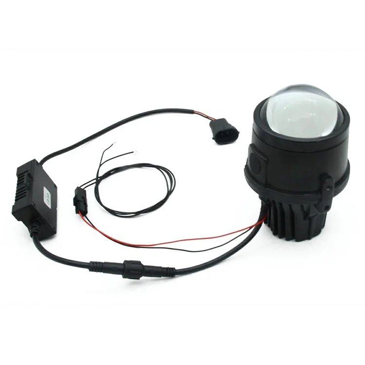 WINAUTO 1 Pair 2.5-inch Car LED Fog Light High Low Beam Lamp for Snowy Rainy Day