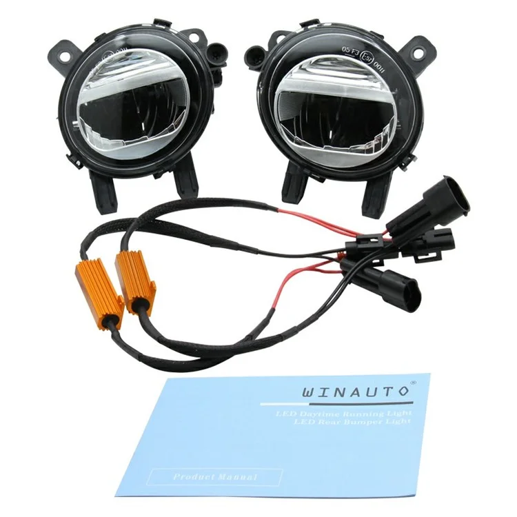 WINAUTO 2Pcs For 1 Series-4 Series 2011-2021 Plastic+Aluminum Alloy Car LED Fog Light