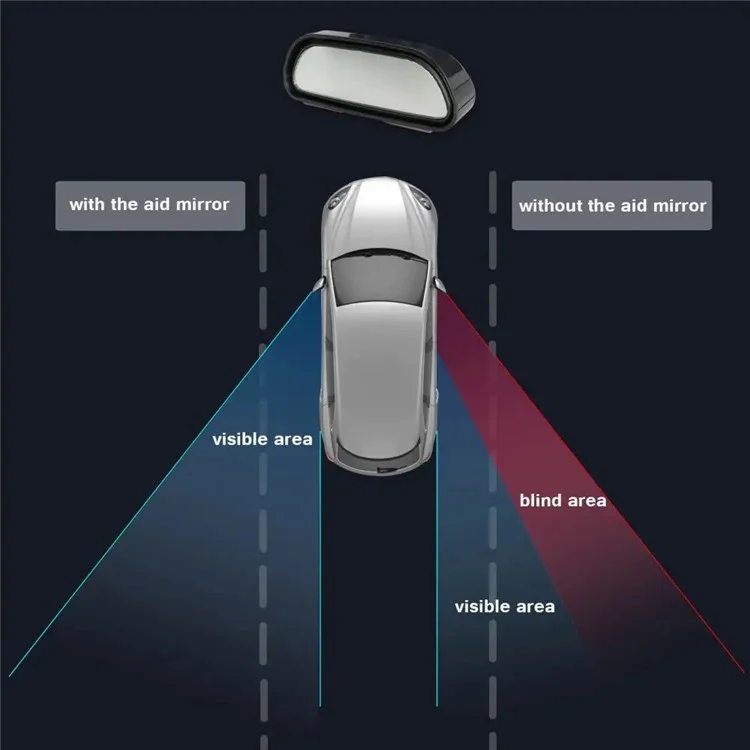 1 Pièce Miroir Auxiliaire Angle Réglable Incurvé pour Angle Mort de Voiture