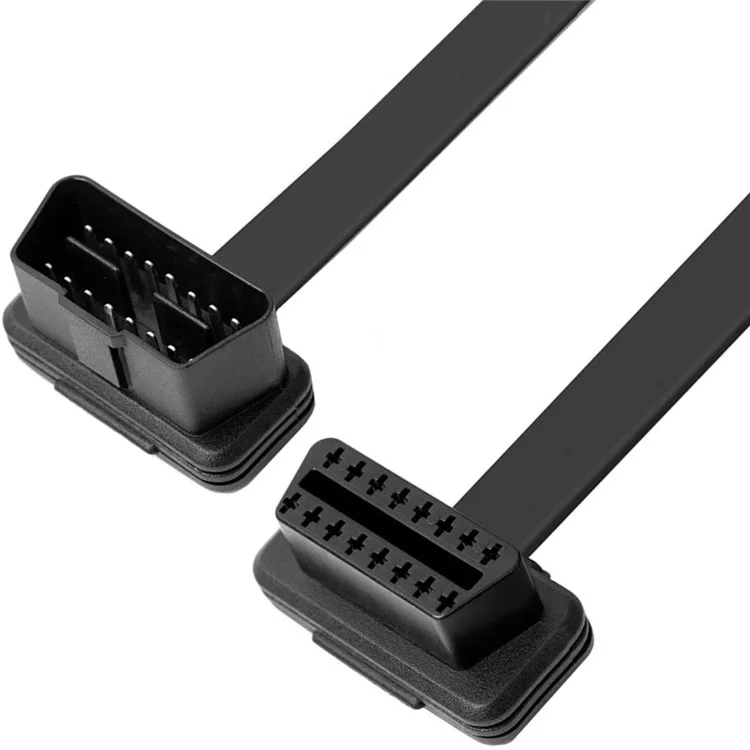 JUNSUNMAY 30cm OBD II 16 Pin Adaptador de Cabo de Extensão Conector Macho para Dupla Fêmea