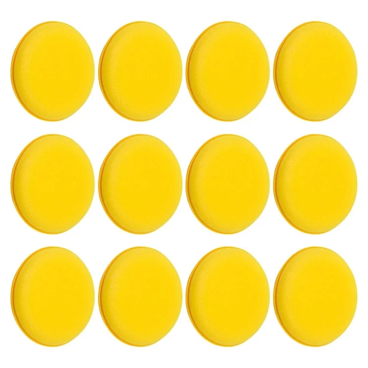 5067 12PCS Round Shape Car Cleaning Wash Sponge PU Foam Washing Pad Scratch-Free Cleaner